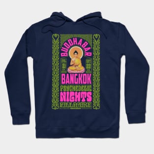 Psychedelic Nights at Bangkok Buddha Bar - Vintage Poster Design Hoodie